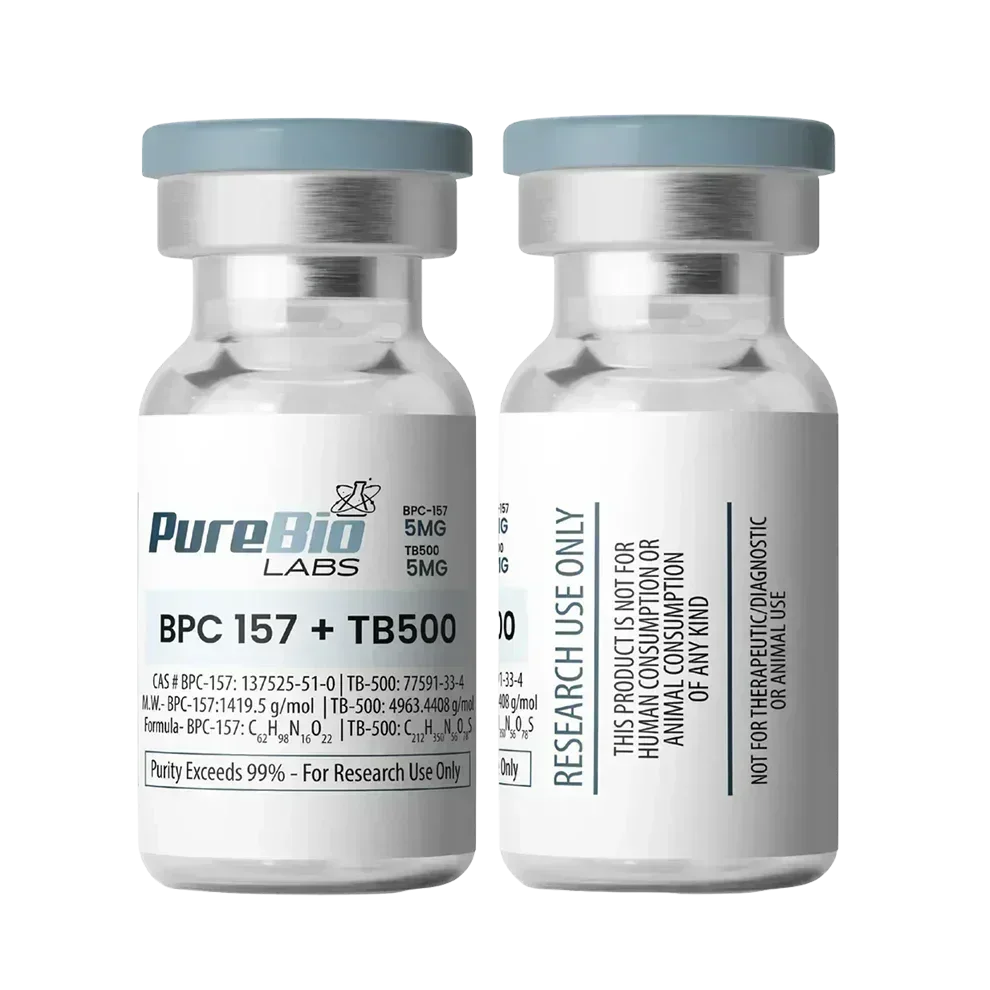 BPC-157 TB-500 peptide set with capsules and combination vial for research use