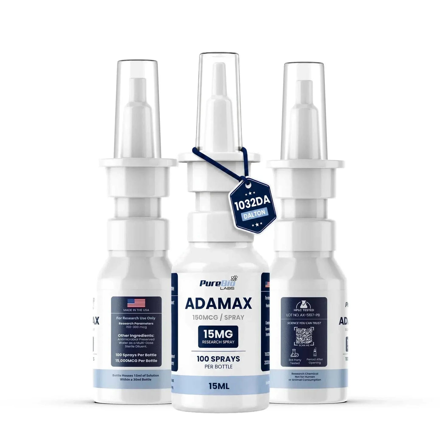 ADALANK & ADAMAX Bundle spray bottles for neuroprotection research with 1032 Dalton ADAMAX compound