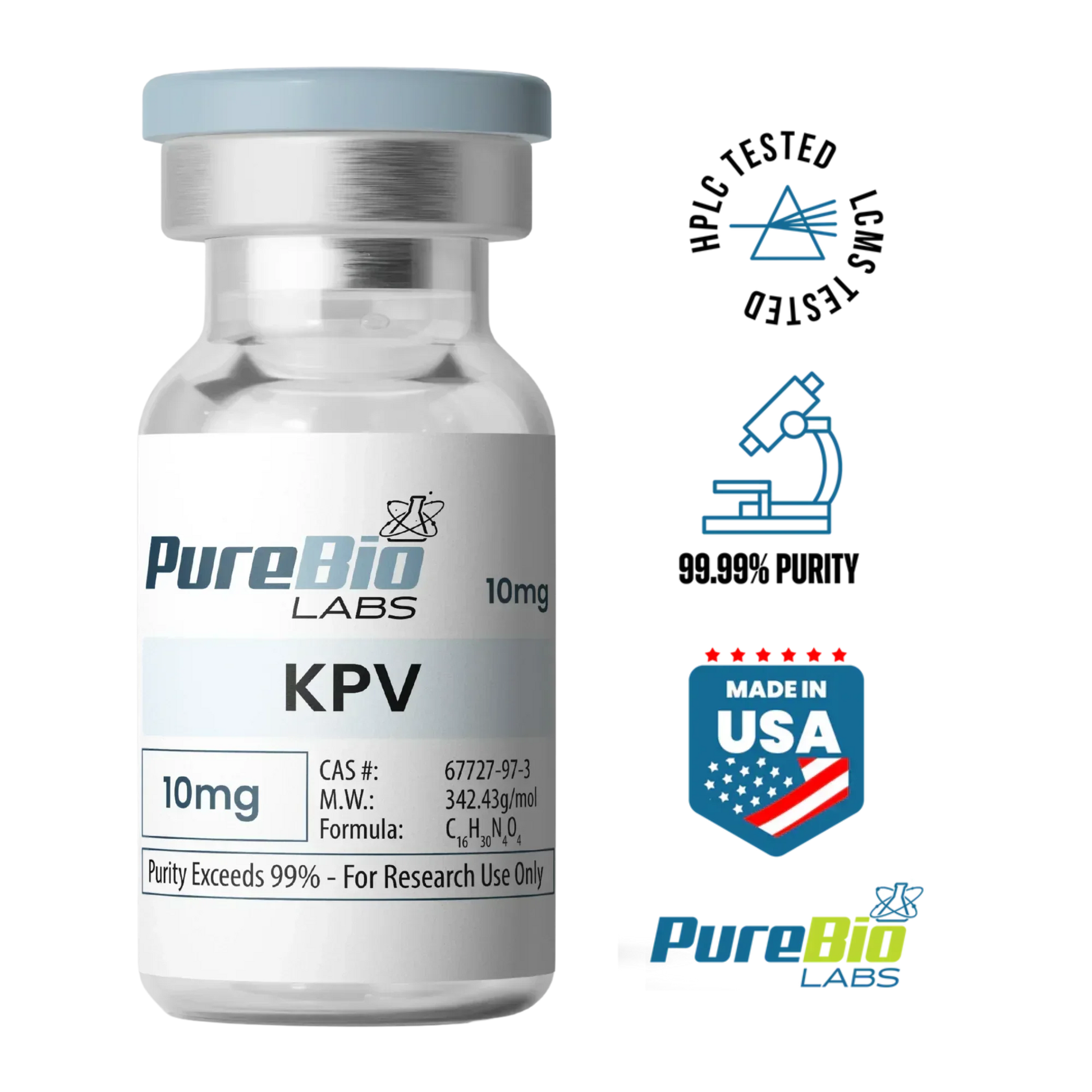 KPV 10mg Vial | High Purity Research Peptide | Pure Bio Labs KPV 10mg Vial | High Purity Research Peptide | Pure Bio Labs