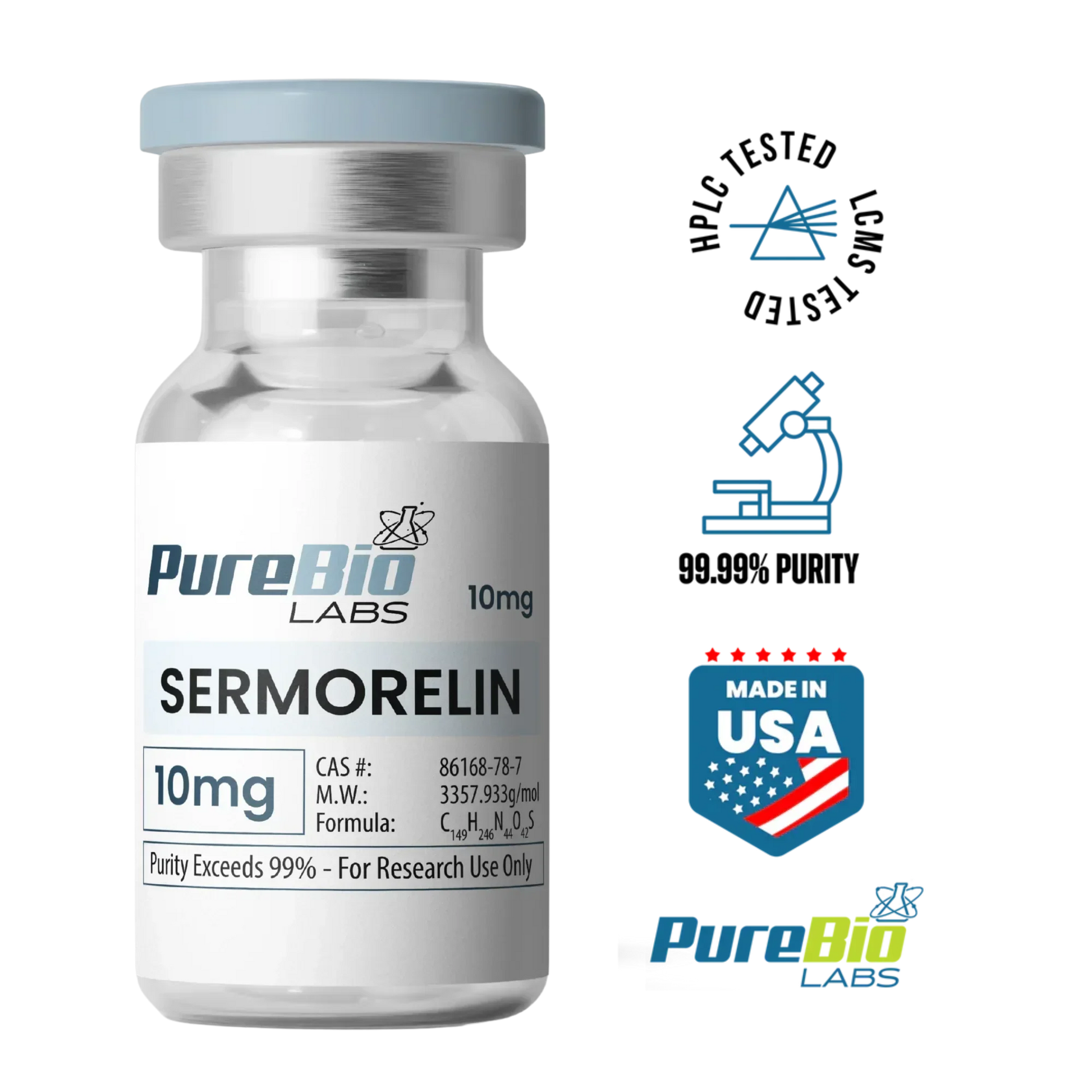 Sermorelin Vial 10mg - High Purity Research Peptide | Pure Bio Labs Sermorelin Vial 10mg - High Purity Research Peptide | Pure Bio Labs