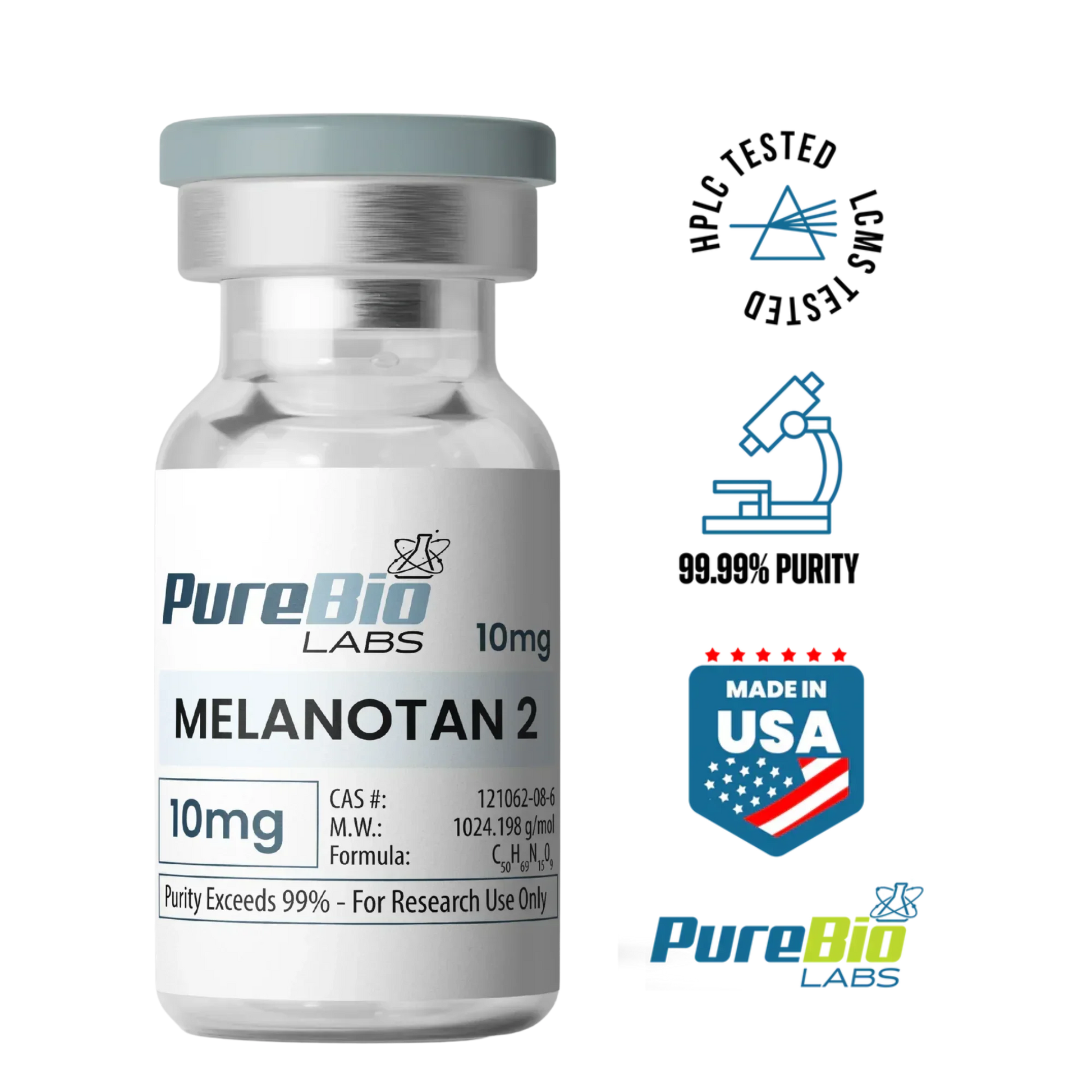 MELANOTAN 2 VIAL - High Purity 10mg Peptide for Research | Pure Bio Labs MELANOTAN 2 VIAL - High Purity 10mg Peptide for Research | Pure Bio Labs