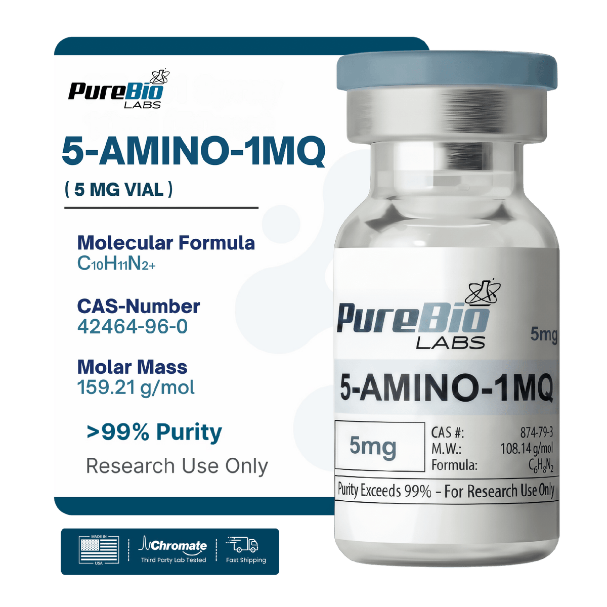 5-AMINO-1MQ Vial | High Purity Lab Research Peptide 5MG for Scientific Use 5-AMINO-1MQ Vial | High Purity Lab Research Peptide 5MG for Scientific Use