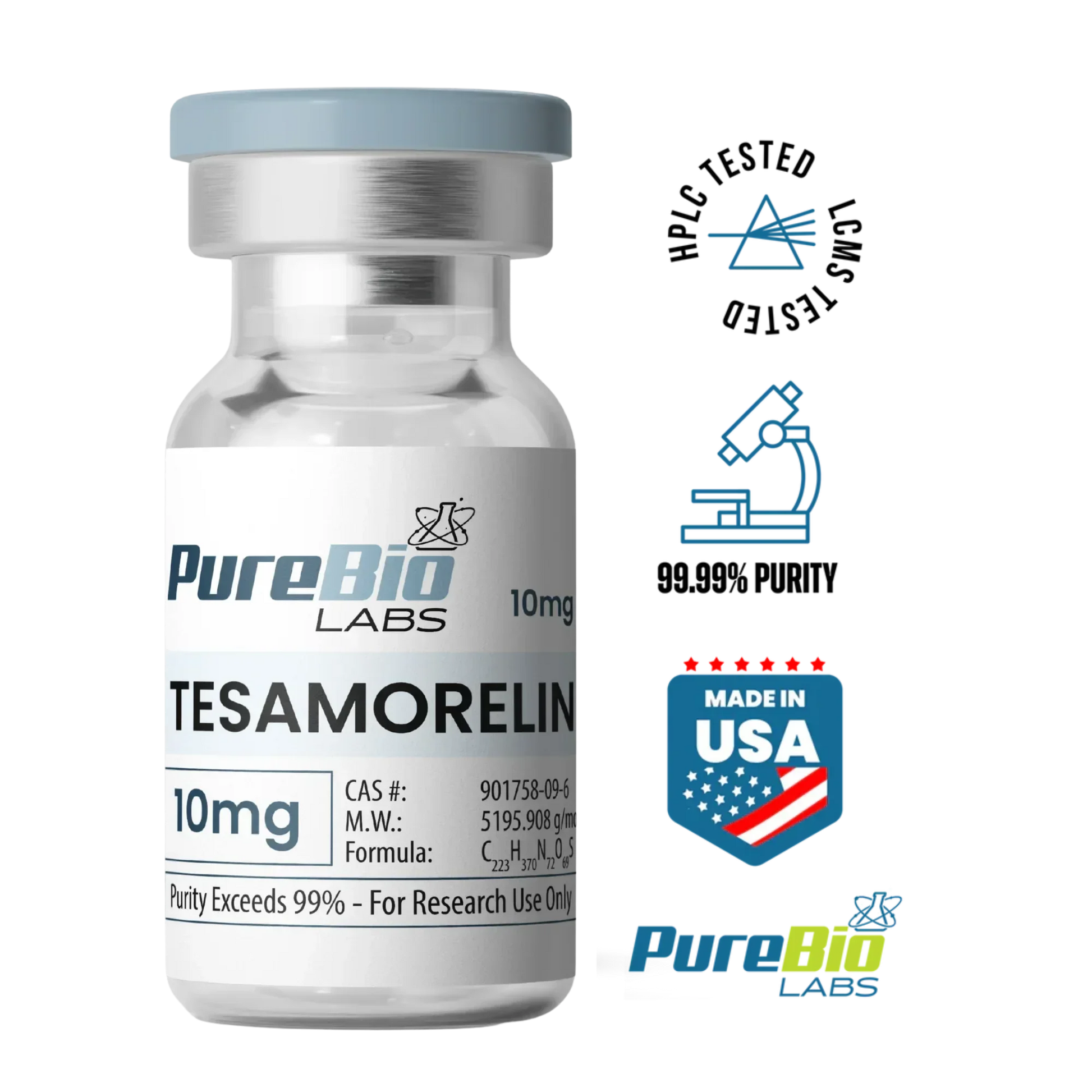 Tesamorelin Vial (10mg) | High-Purity Peptide | Pure Bio Labs Tesamorelin Vial (10mg) | High-Purity Peptide | Pure Bio Labs