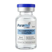30ml vial of sterile bacteriostatic water with 0.9% benzyl alcohol for laboratory use