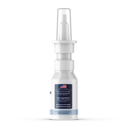 AOD-9604 Liquid Spray bottle containing 15ml synthetic peptide solution for neuroprotection and cognitive research