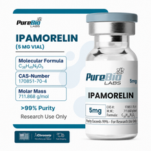 Ipamorelin vial 5mg lyophilized peptide powder for research use