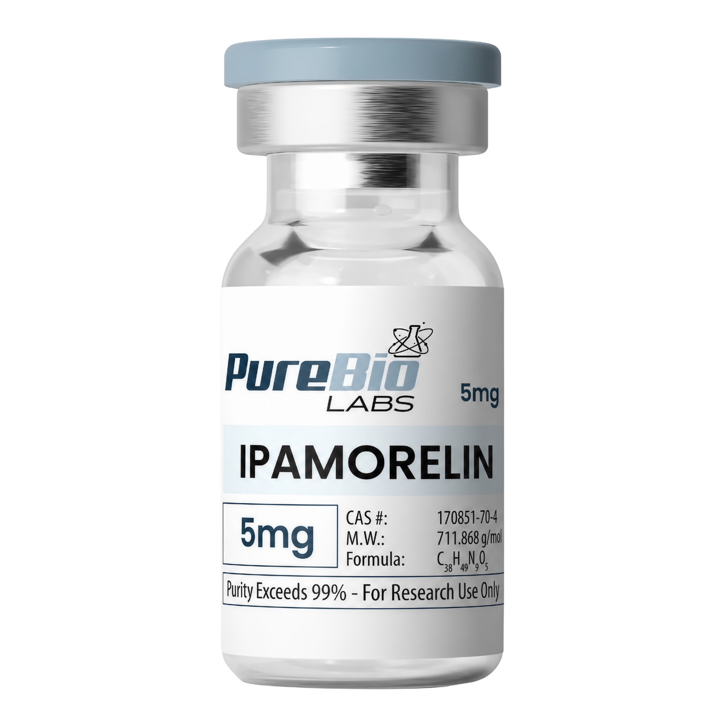 IPAMORELIN VIAL 5mg sterile lyophilized peptide powder for research use