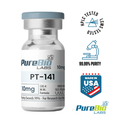 PT-141 10mg Vial | Research Peptide | Pure Bio Labs PT-141 10mg Vial | Research Peptide | Pure Bio Labs
