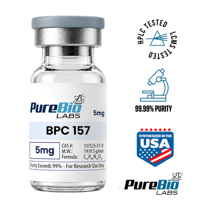 BPC-157 vial 10mg lyophilized powder in sterile sealed container for research use