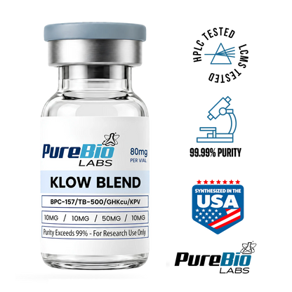 KLOW BLEND VIAL 80mg lyophilized powder with BPC-157, TB-500, GHKcu, and KPV for lab research