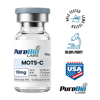 MOTS-c VIAL 10mg synthetic mitochondrial peptide lyophilized powder for research use