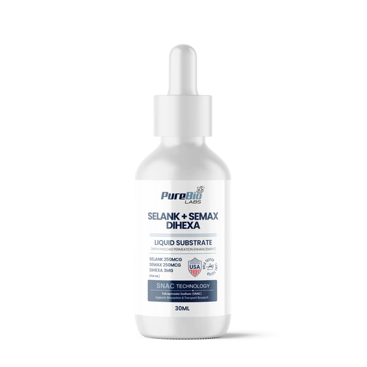 Selank / Semax / Dihexa (SSD) Liquid Substrate 30ml dropper bottle - Pure Bio Labs, SNAC technology, research use only