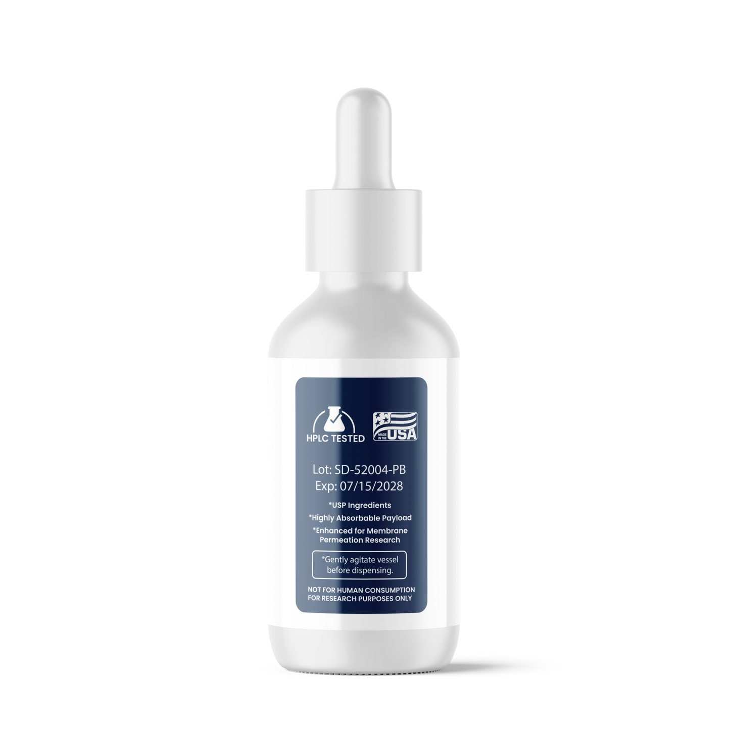 Selank / Semax / Dihexa (SSD) Liquid Substrate bottle left view