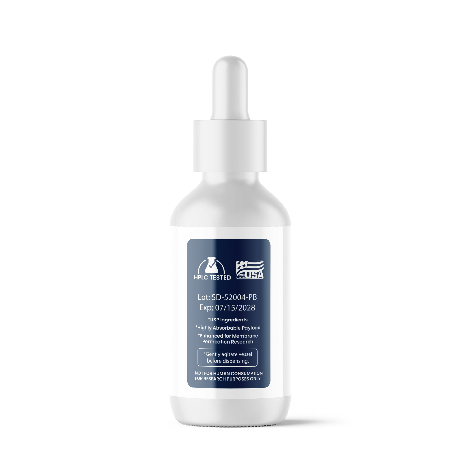 Selank / Semax / Dihexa (SSD) Liquid Substrate bottle left view