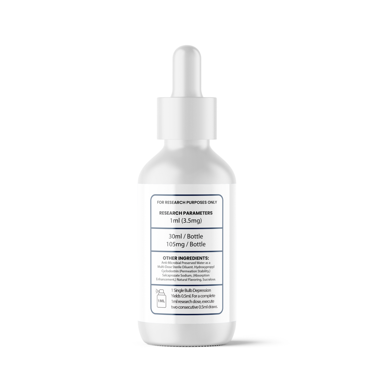 Selank / Semax / Dihexa (SSD) Liquid Substrate bottle right view