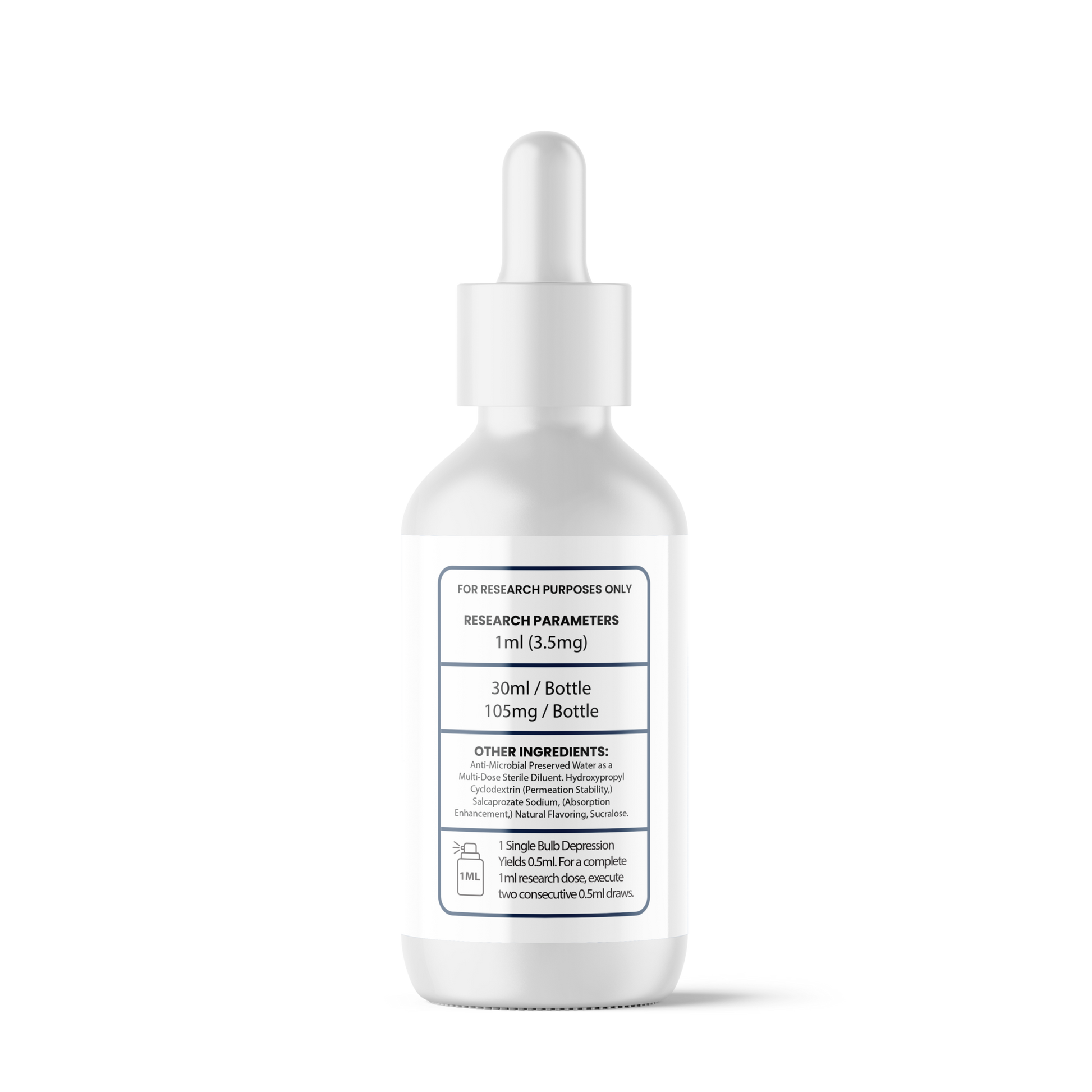 Selank / Semax / Dihexa (SSD) Liquid Substrate bottle right view